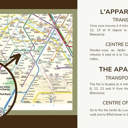 شقة Prox.Gare Montparnasse-Galeries Lafayette! 4Pers. باريس المظهر الخارجي الصورة