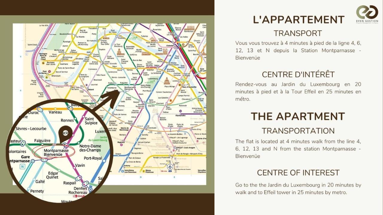 شقة Prox.Gare Montparnasse-Galeries Lafayette! 4Pers. باريس المظهر الخارجي الصورة